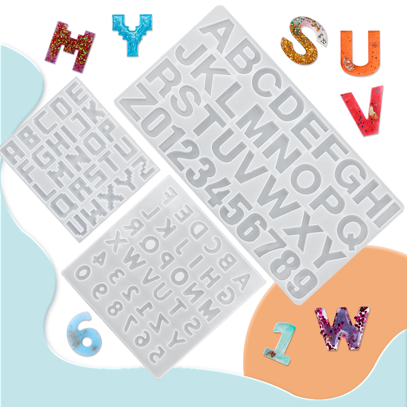 Resin Jewelry Kit - Alphabet Epoxy Resin Mold Kit Ornament