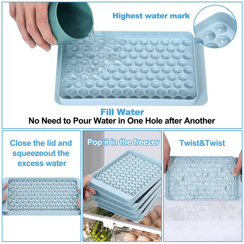 Mini Ice Cube Tray 104 Holes R - Coaster Mold Round ulasan dan harga