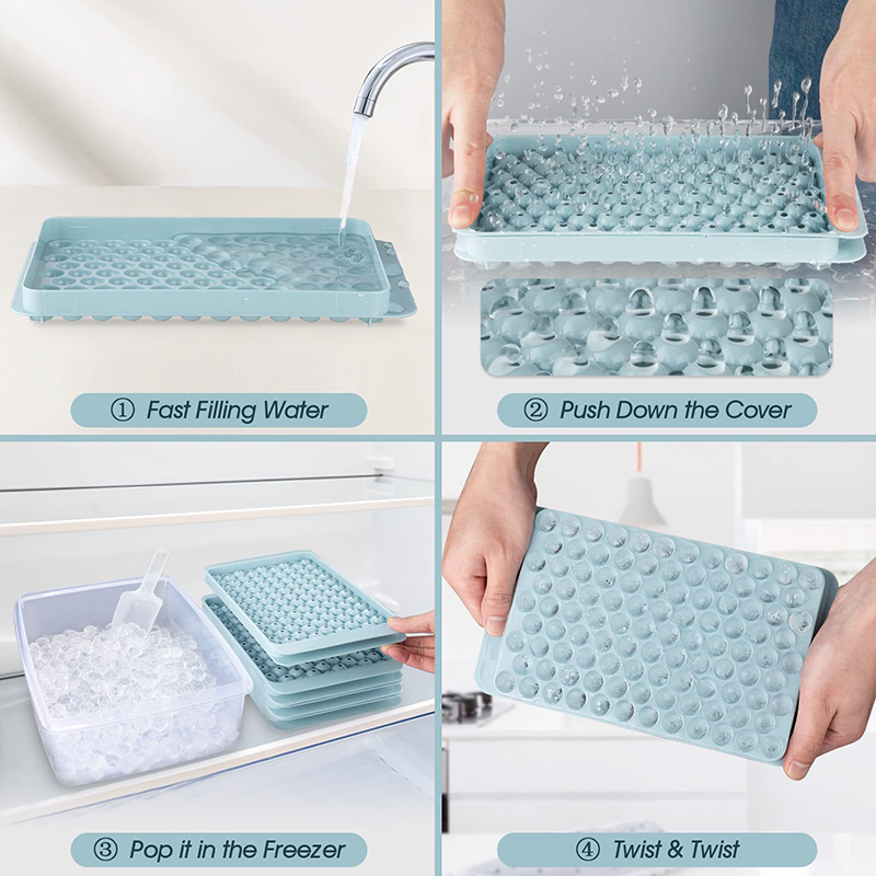 Mini Ice Cube Tray 104 Holes R - Coaster Mold Round ulasan dan harga