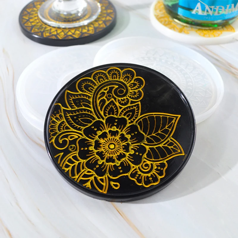 Flower Coaster Silicone Mold E - Coaster Mold Round ulasan dan harga