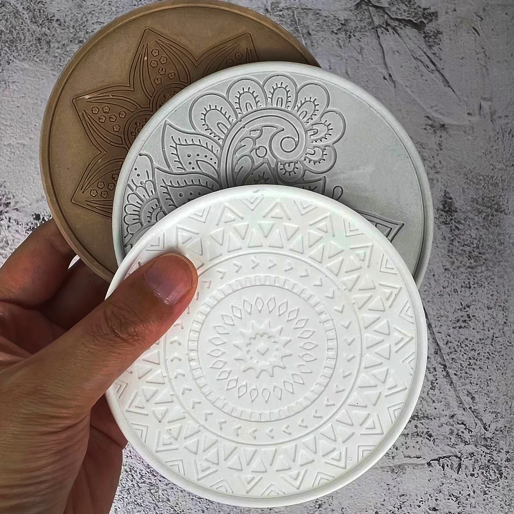 Mandala Round Coaster Resin Si - Coaster Mold Round ulasan dan harga