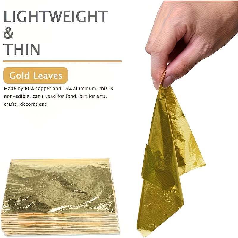 Set of 100Pcs Imitation Gold F - Gold Foil Flakes ulasan dan harga