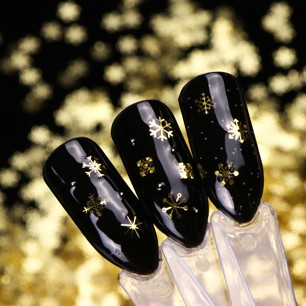 1 BOX Hollow Out Gold Nail Gli - Gold Foil Flakes ulasan dan harga