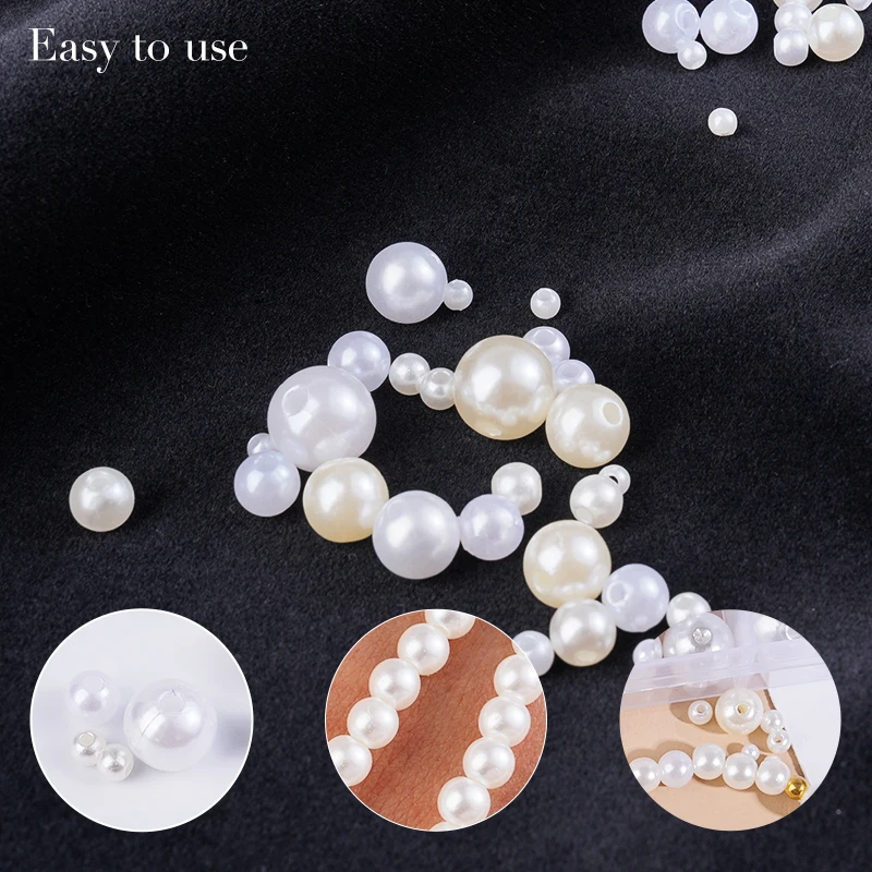 800pcs Artificial Faux Pearl R - Resin Jewelry Kit ulasan dan harga