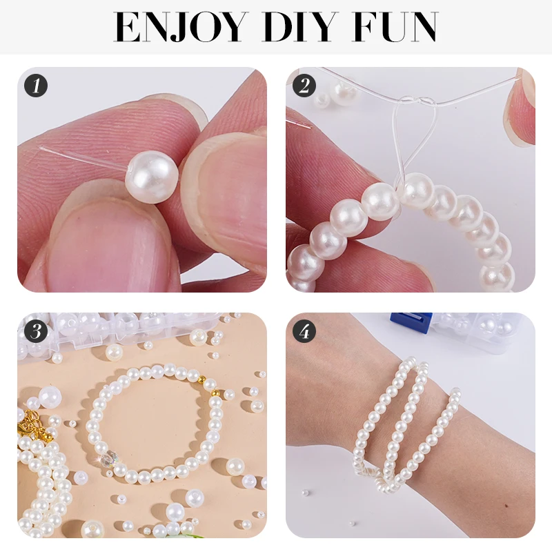 800pcs Artificial Faux Pearl R - Resin Jewelry Kit ulasan dan harga