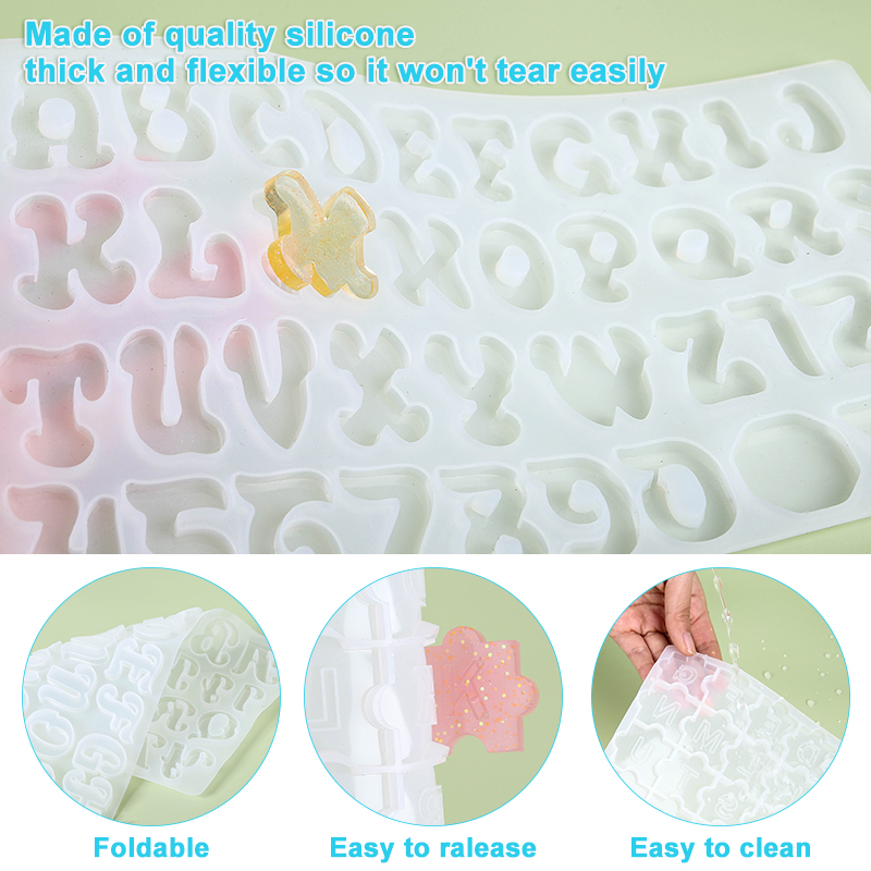 Alphabet Keychain Molds Alphab - Resin Jewelry Kit ulasan dan harga