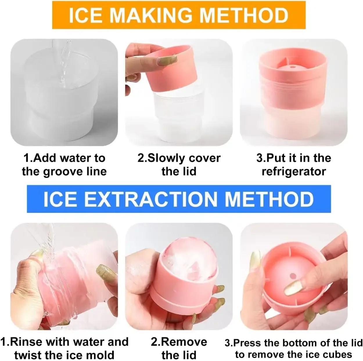 Large Round Silicone Ice Ball  - Coaster Mold Round ulasan dan harga